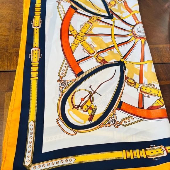 Collection of Five Preloved Branded or Fashion Silk-like Polyester Scarfs (GUC) - Picture 6 of 17